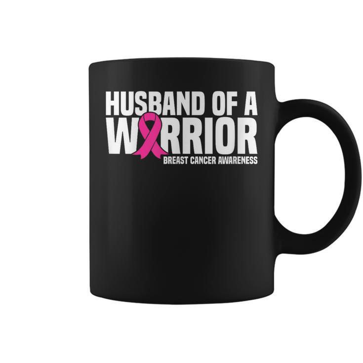 Husband Of A Warrior Pink Ribbon Breast Cancer Awareness Coffee Mug