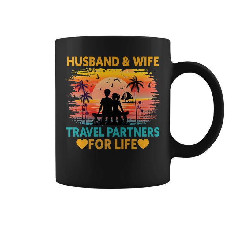 Husband And Wife Travel Partners For Life Beach Traveling Coffee Mug