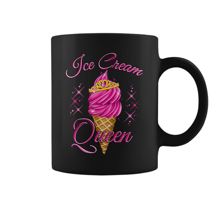 Ice Cream Queen Pink Raspberry Strawberry Ice Cream Summer Coffee Mug