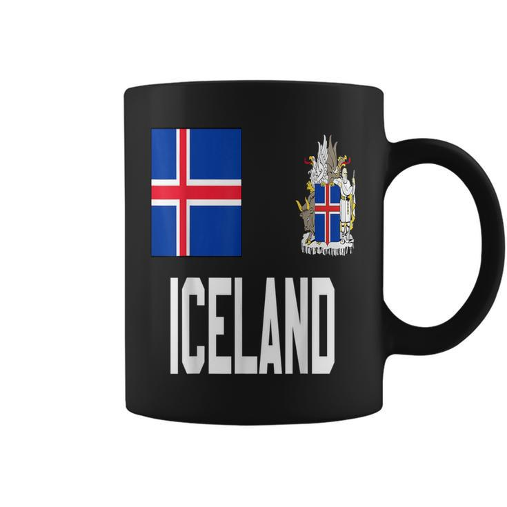 Iceland Flag Hat Helmet Viking Coffee Mug