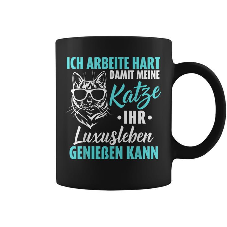 Ich Arbeitite Hart Katzenluxusleben Genießen Kann Kann Tassen