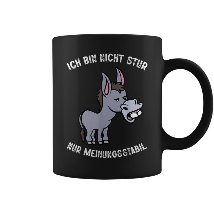 Ich Bin Nicht Stur Meinungsstabil Humour Slogan Men's Black Tassen