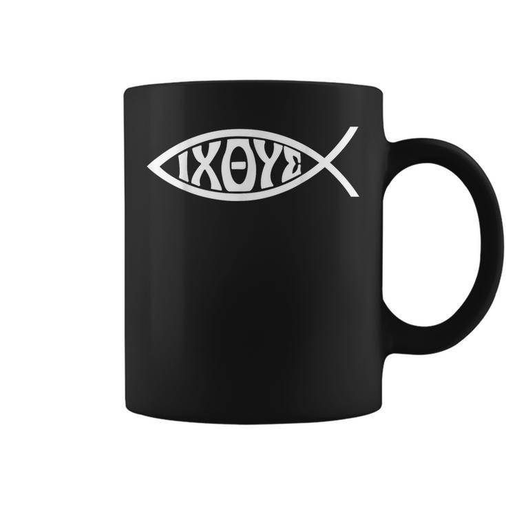Ichthys Or Ichtus Ixoye Christian Fish Coffee Mug