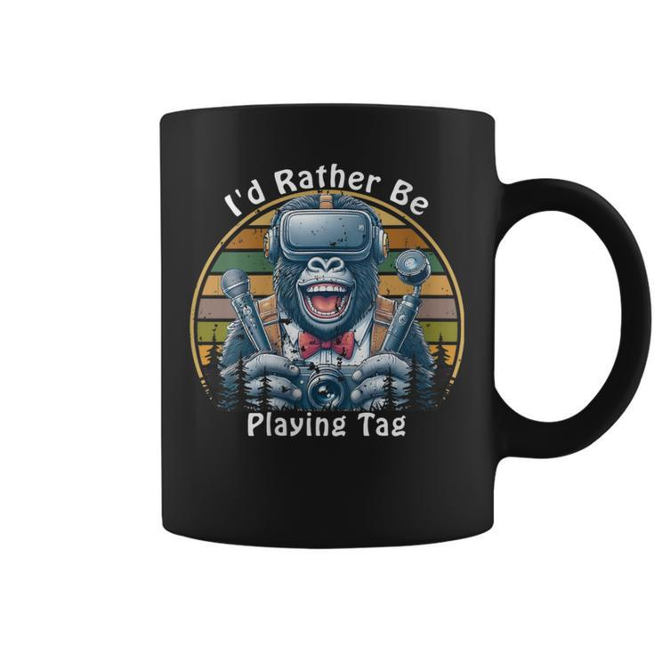 I'd Rather Be Playing Tag Gorilla Vr Gamer Gorilla Vintage Coffee Mug