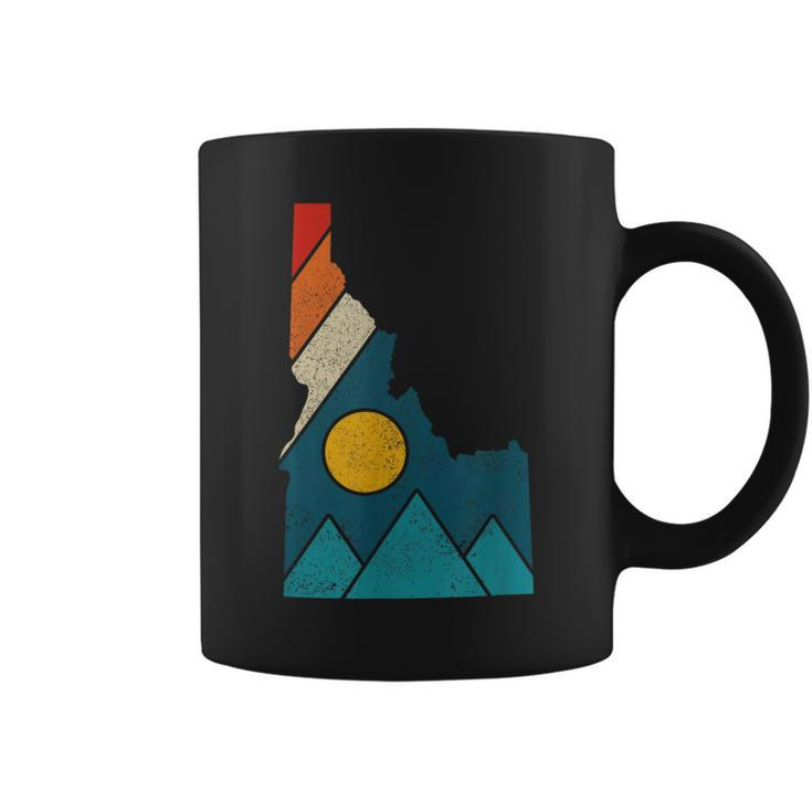 Idaho Vintage State Map Mountains Hiker Camping Pride Coffee Mug