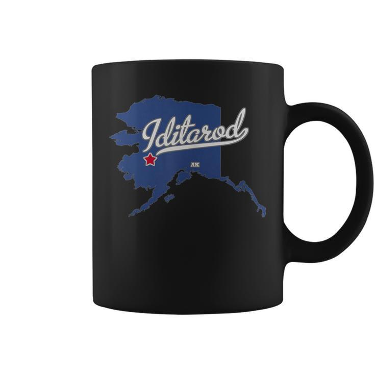 Iditarod Alaska Ak Map Coffee Mug