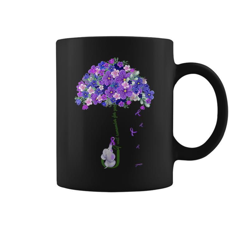 I'll Remember For You Purple Elephant Alzheimer's Awareness Coffee Mug