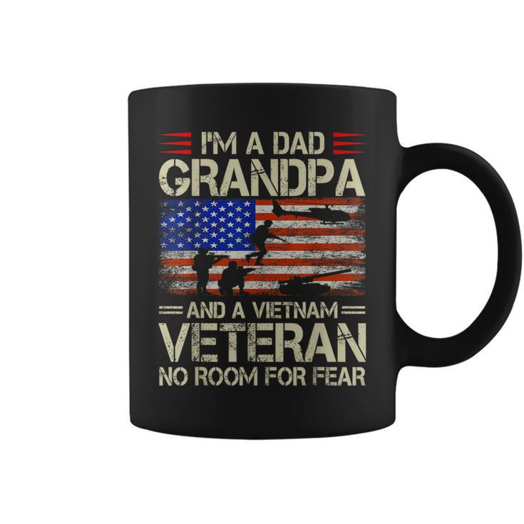 I'm A Dad Grandpa And Vietnam Veteran Us Flag Papa Grandpa Coffee Mug