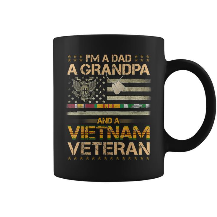 I'm A Dad A Grandpa And A Vietnam Veteran Usa Flag Coffee Mug