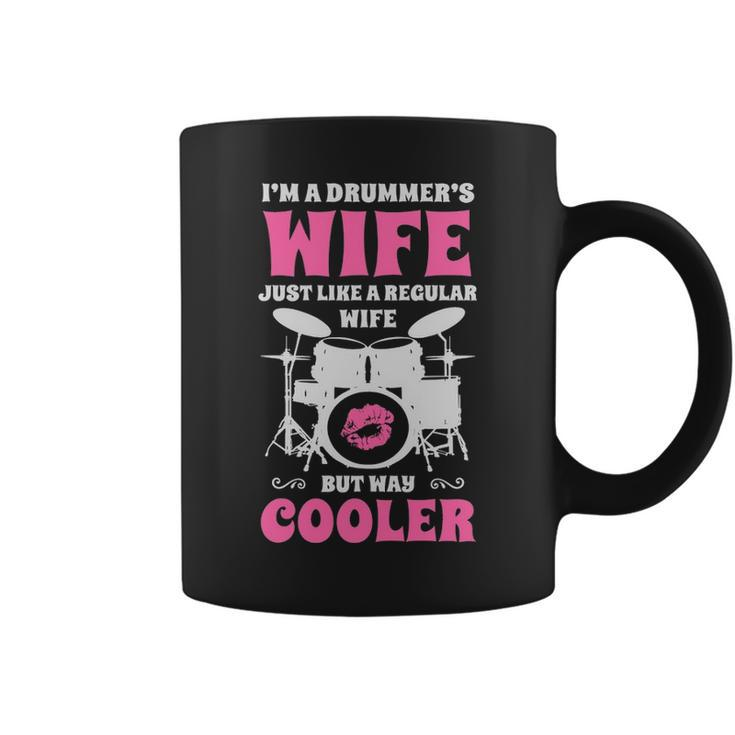 I'm A Drummer's Wife Women Drummer Drumset Drum Set Coffee Mug