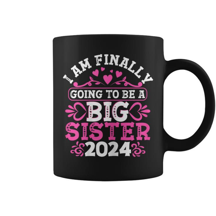 I'm Finally Going To Be A Big Sister 2024 Pregnancy Reveal Coffee Mug