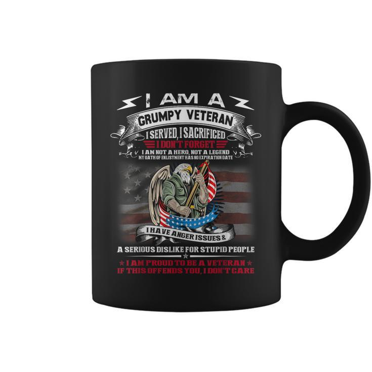 I'm A Grumpy Old Veteran I Sacrificed & Served Don't Regret Coffee Mug