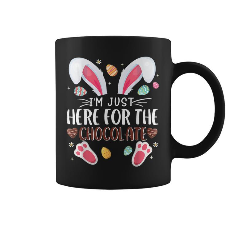 I'm Just Here For The Chocolate Cute Bunny Easter Coffee Mug