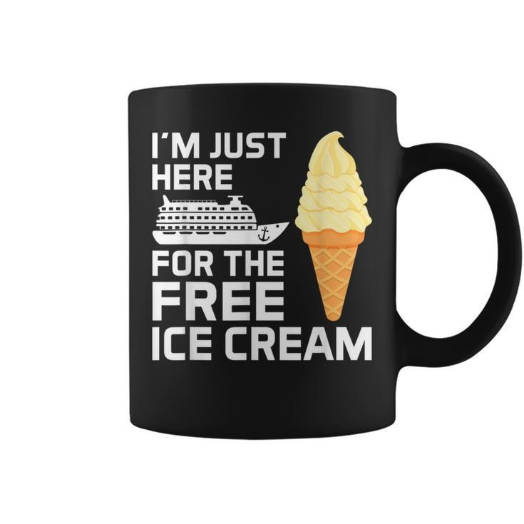 I'm Just Here For The Free Ice Cream Cruise 2024 Coffee Mug