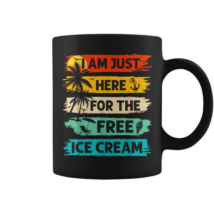 I'm Just Here For The Free Ice Cream Cruise Vacation Coffee Mug