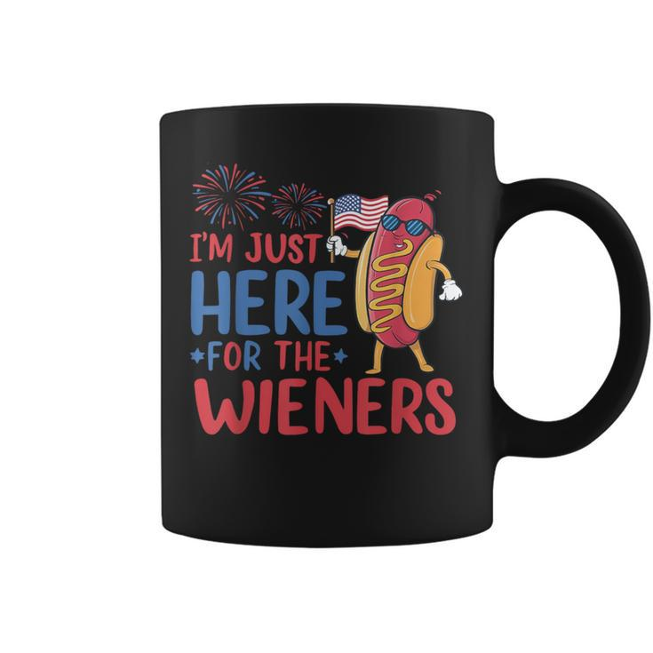 I'm Just Here For The Wieners Patriotic 4Th Of July Coffee Mug