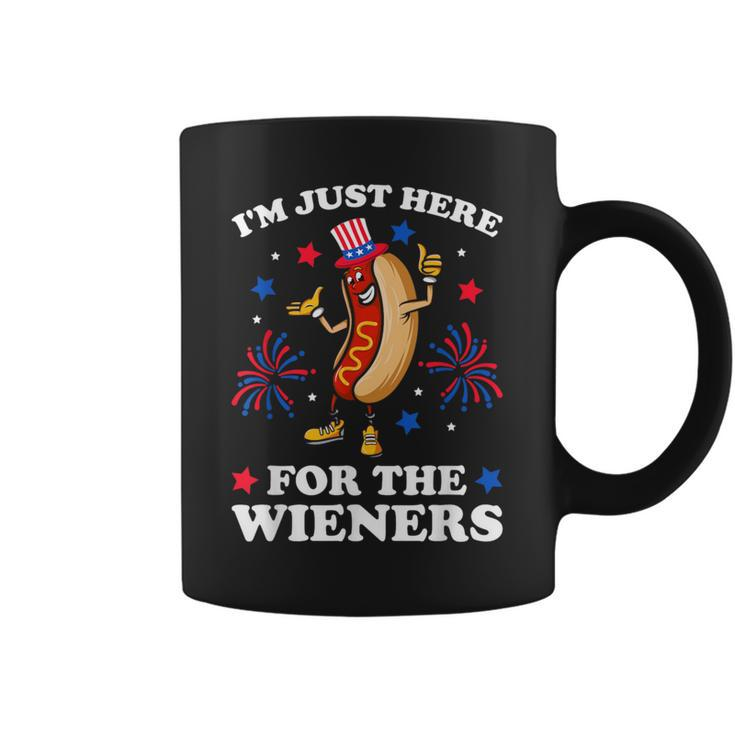 I'm Just Here For The Wieners Hot Dog 4Th Of July Coffee Mug