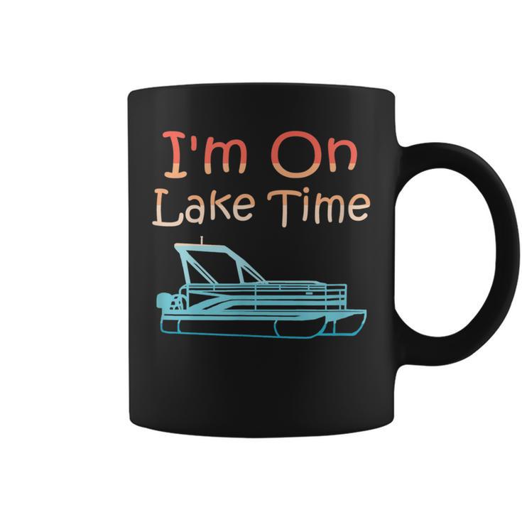 I'm On Lake Time Retro Summer Boating And Fishing Coffee Mug