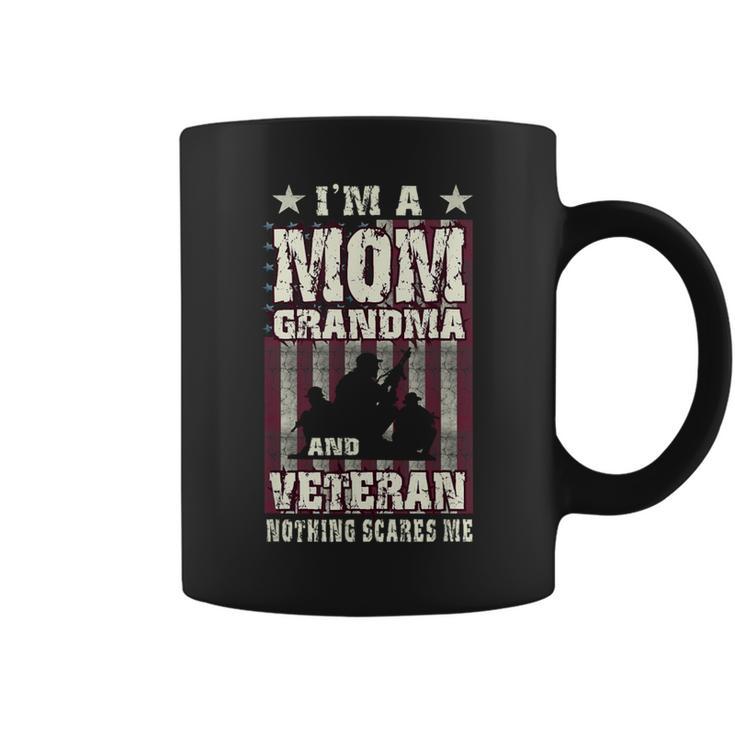 I'm Mom Grandma & Veteran Flag Soldiers Vintage Coffee Mug