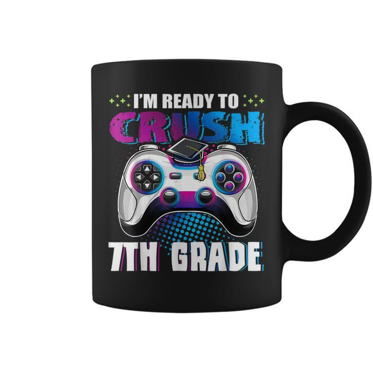 I'm Ready To Crush 7Th Grade Back To School Boy Gamer Girl Coffee Mug
