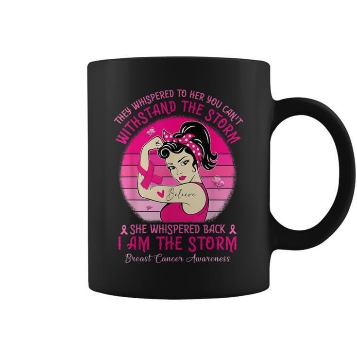 I'm The Storm Strong Rosie Riveter Breast Cancer Fight Coffee Mug