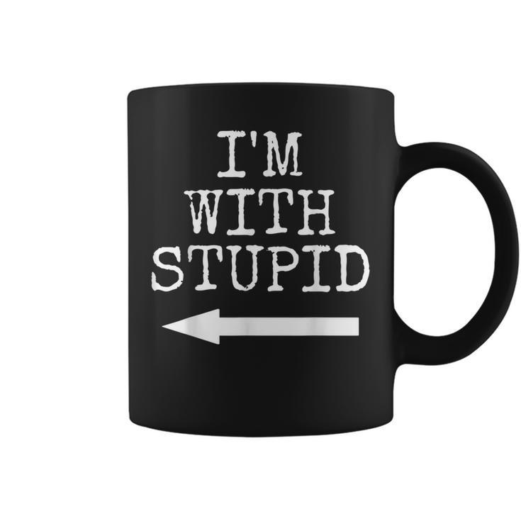 I'm Stupid I'm With Stupid Couples Coffee Mug