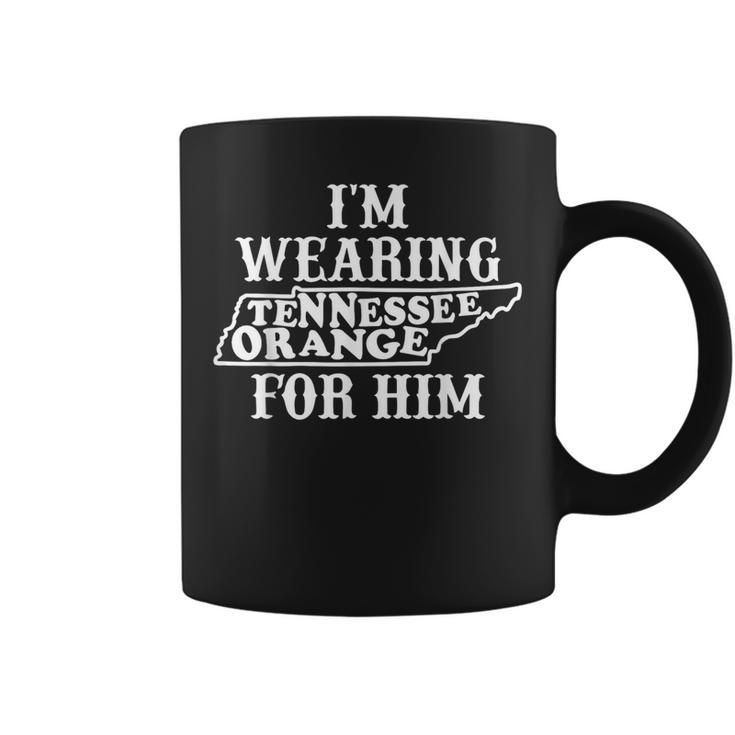 I'm Wearing Tennessee Orange For Him Tennessee Football Coffee Mug
