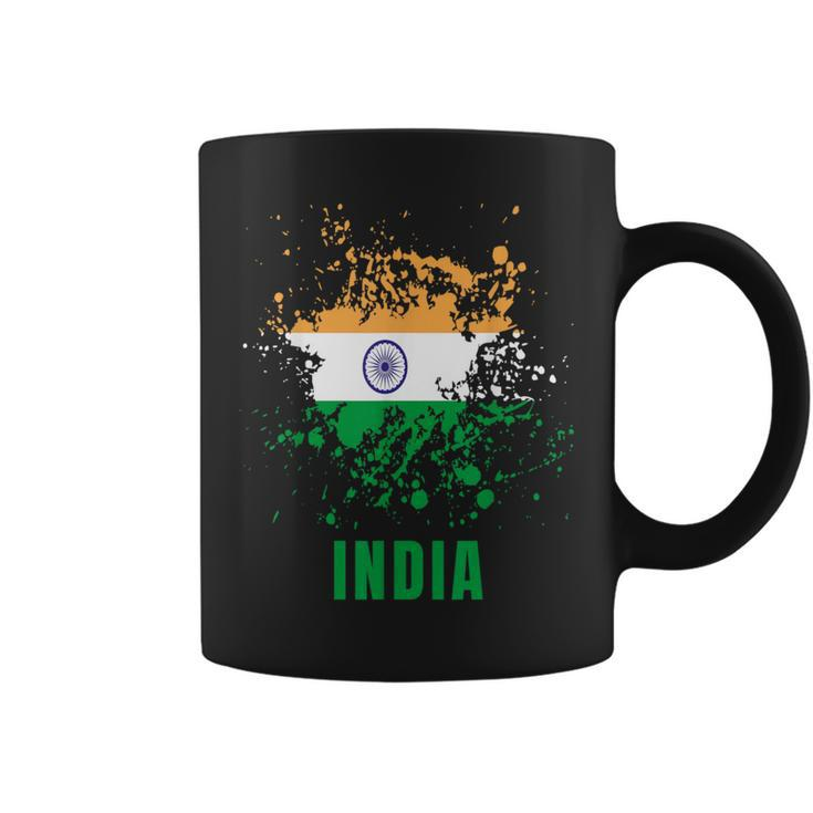 India Retro Vintage Watercolors Sport Indian Flag Souvenir Coffee Mug