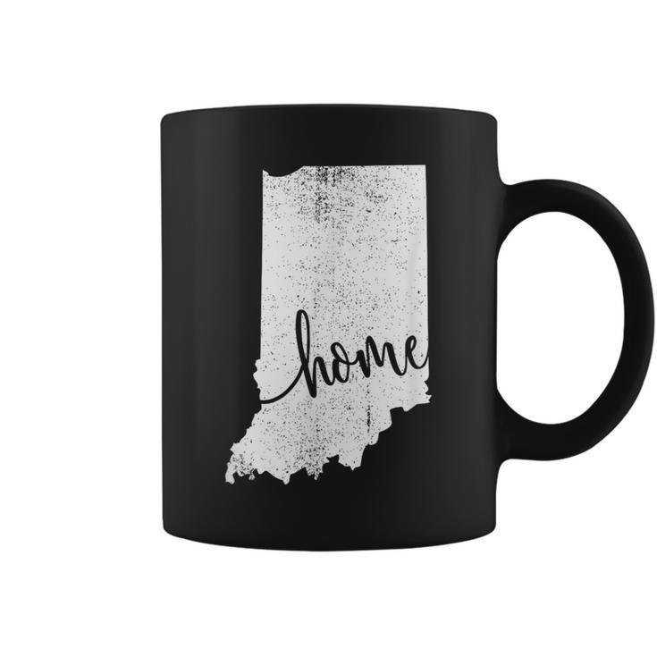 Indiana Home Love Vintage State Map Outline Coffee Mug
