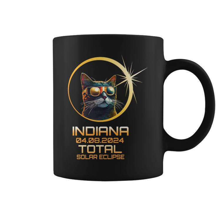 Indiana Total Solar Eclipse Cat Lover Wachers April 8Th 2024 Coffee Mug