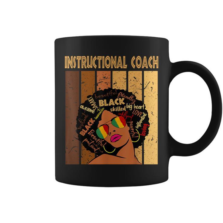 Instructional Coach Afro African Black History Month Coffee Mug