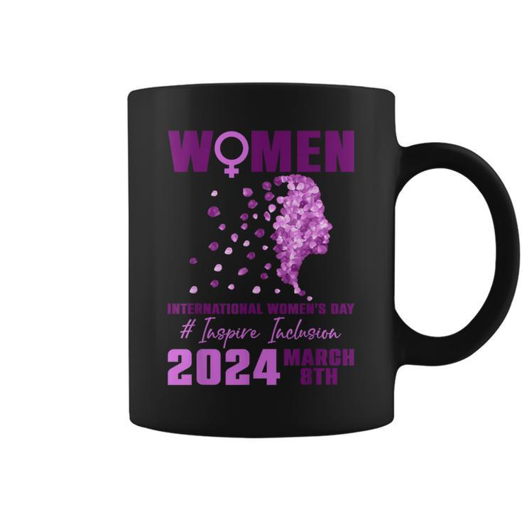 International Women's Day 2024 Floral Woman Girl Silhouette Coffee Mug