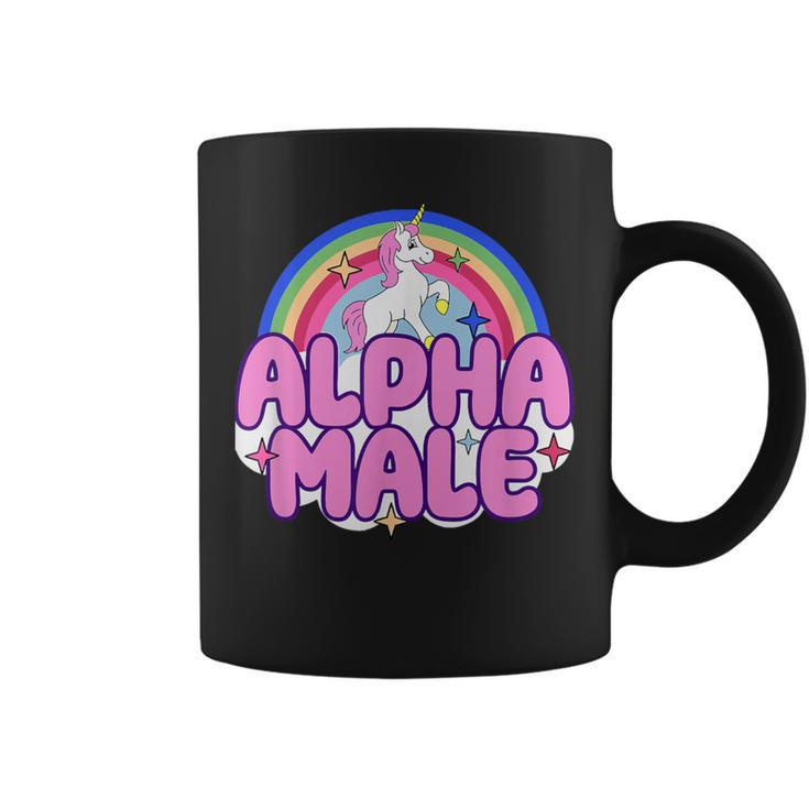 Ironic Alpha Male Unicorn Rainbow For Women Coffee Mug