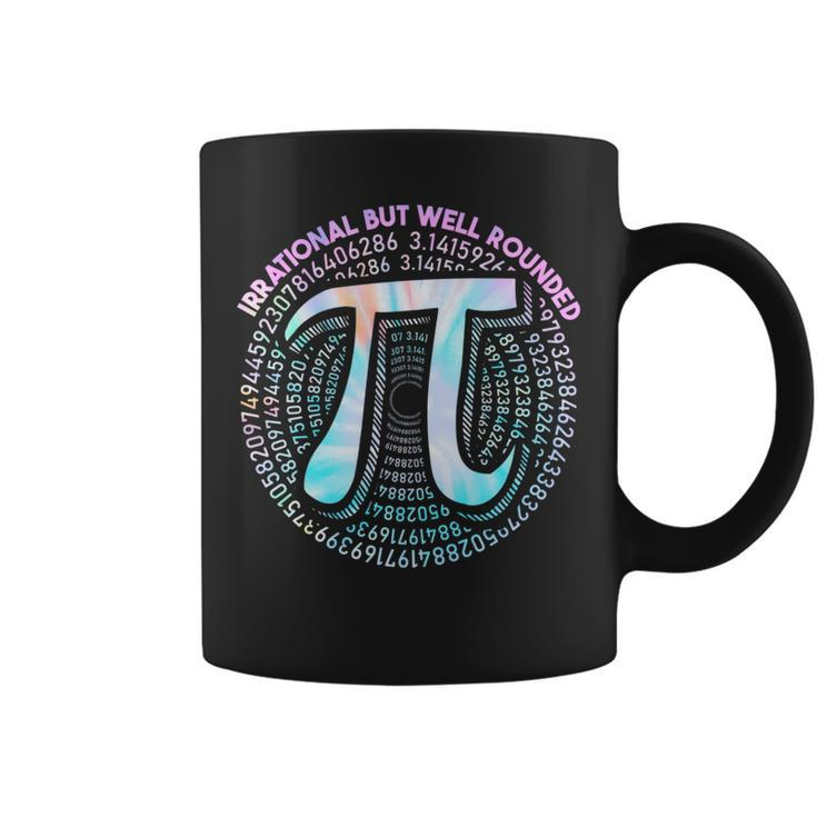 Irrational But Well Rounded Pi Day Cool Tie Dye Math Teacher Coffee Mug