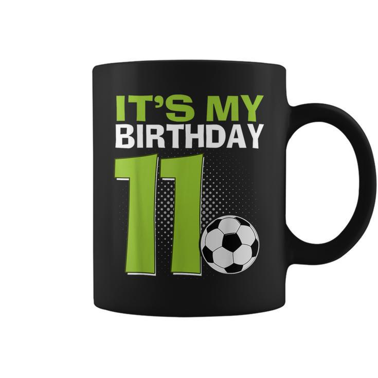 It's My 11Th Birthday Boy Soccer Football 11 Years Old Coffee Mug