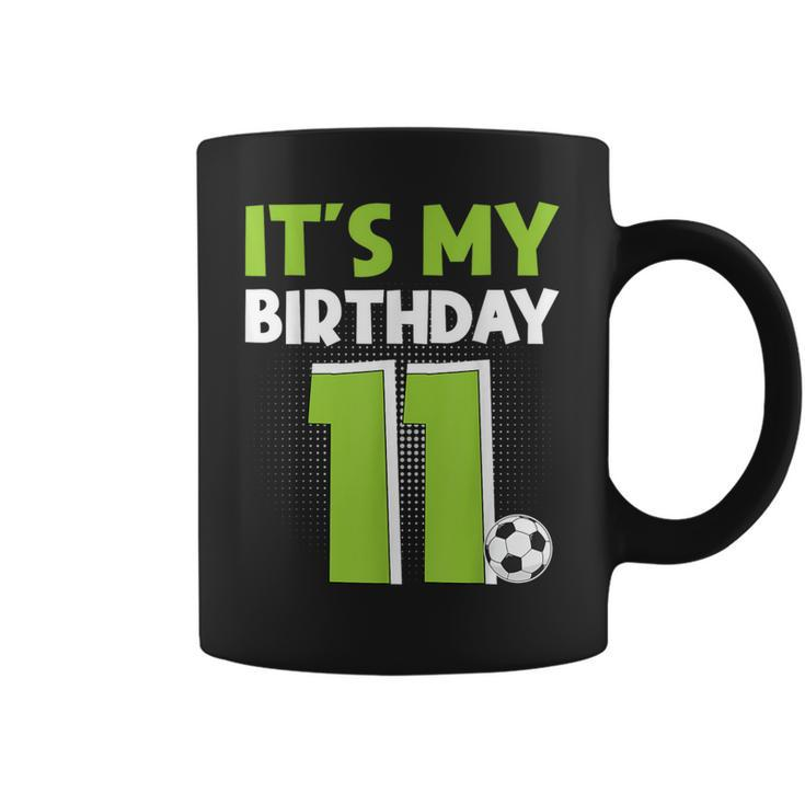 It's My 11Th Birthday Boys Soccer 11 Years Old Coffee Mug