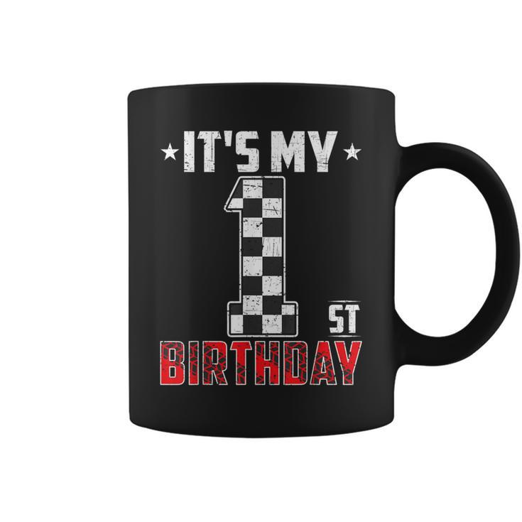 It's My 1St Birthday Race Car 1 Year Old Birthday Pit Crew Coffee Mug