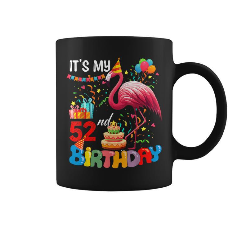 It's My 52Th Birthday Cute Flamingo Colorful Costume Family Coffee Mug