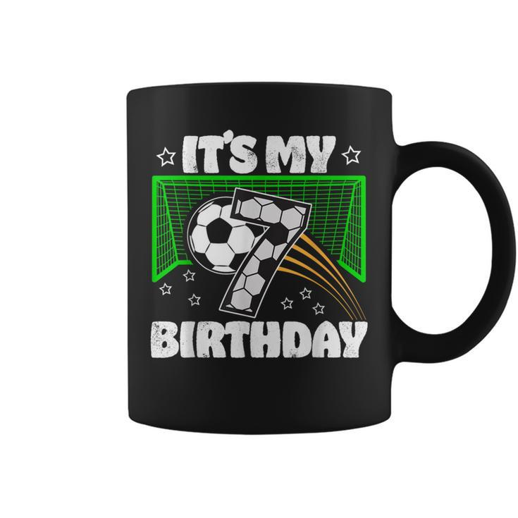 It's My 7Th Birthday Boy Soccer Football 7 Years Old Coffee Mug