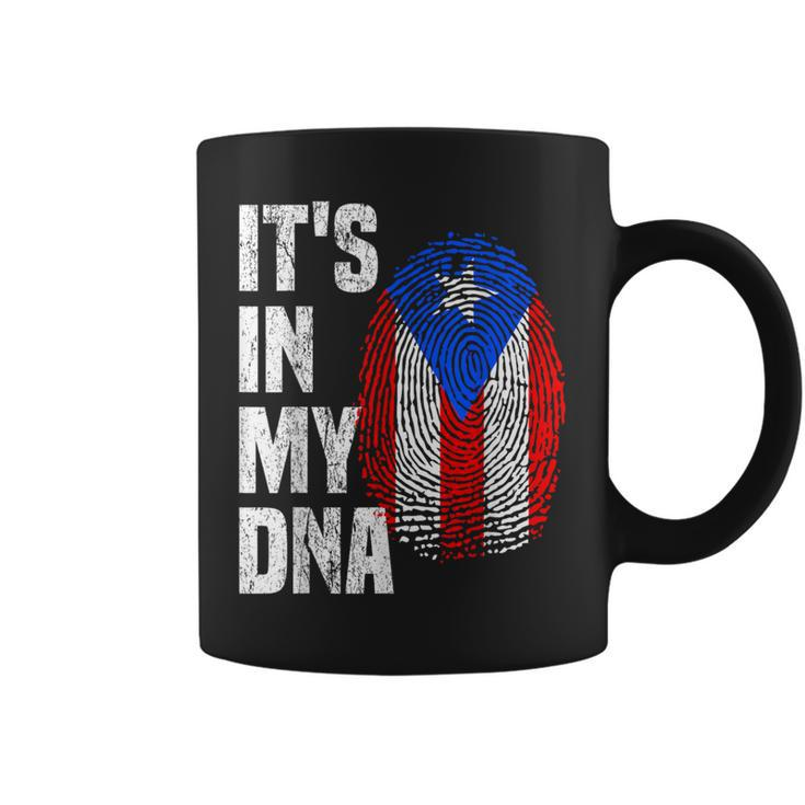 It's In My Dna Puerto Rico Flag Puerto Rican Fingerprint Coffee Mug