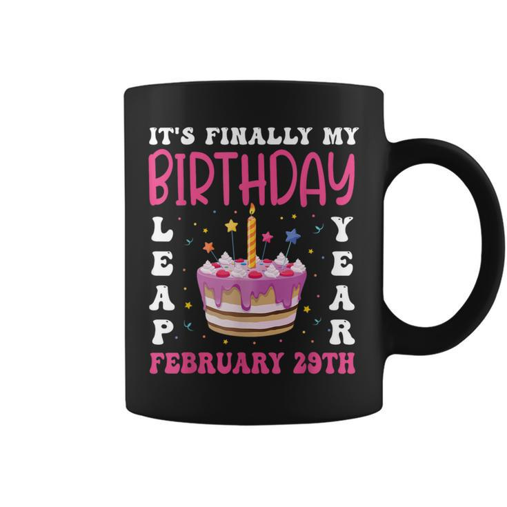 It's Finally My Birthday Leap Year 2024 Birthday Leap Day Coffee Mug