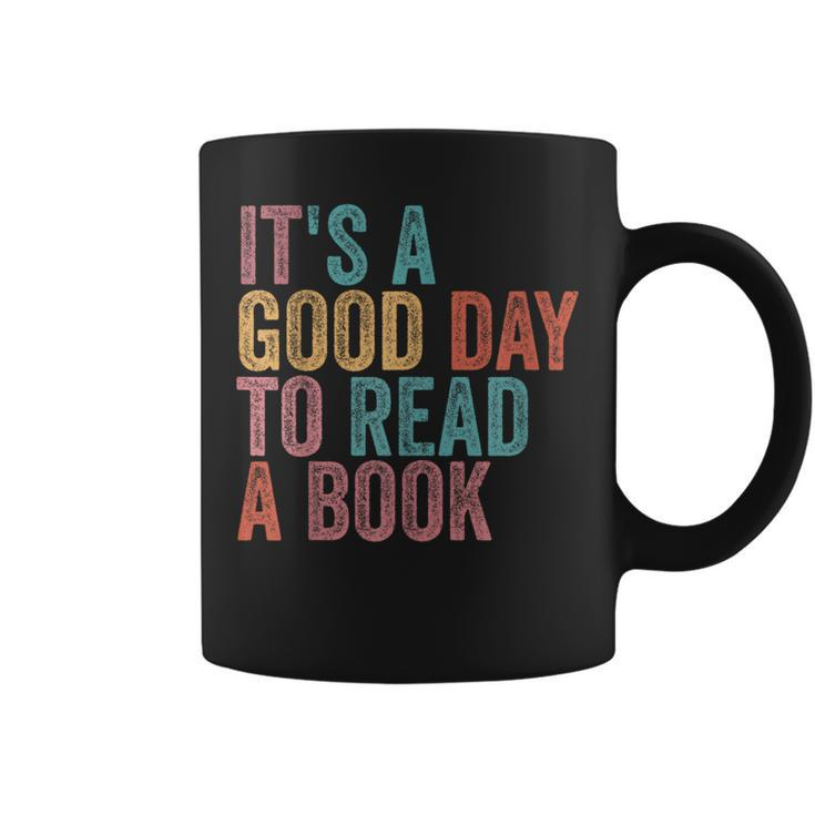 It's A Good Day To Read A Book Retro Vintage Coffee Mug