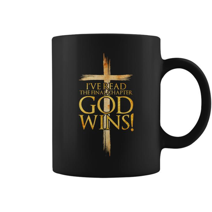 I've Read The Final Chapter God Wins Christian Faith Cross Coffee Mug