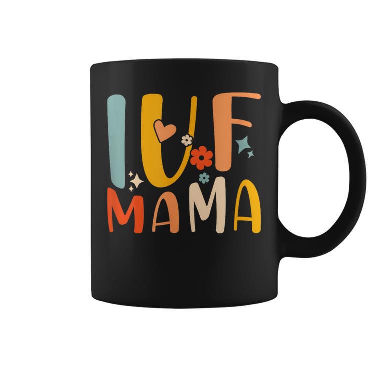 Ivf Mama Rainbow Ivf Mom Groovy Transfer Day Coffee Mug