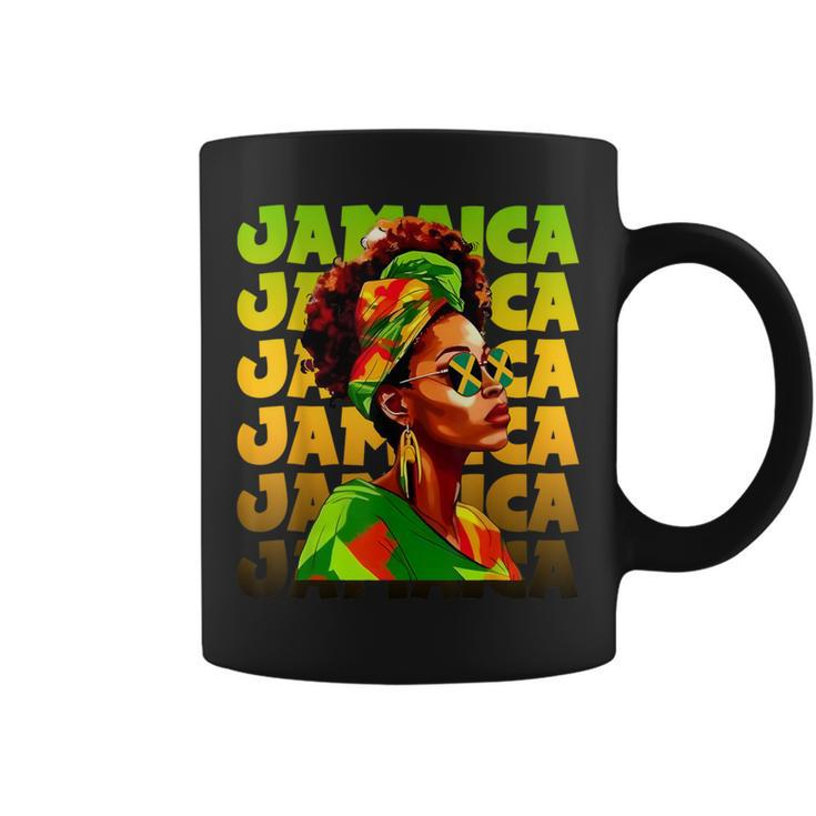 Jamaican Black Woman Melanin Jamaican Girl Afro Hair Pride Coffee Mug