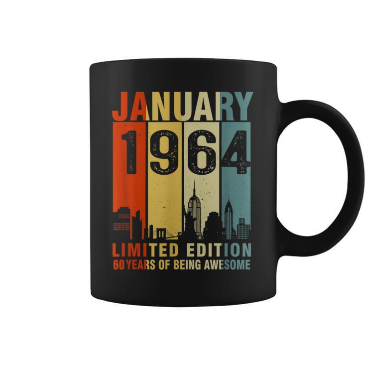 January 1964 60 Years Of Being Awesome Vintage Coffee Mug