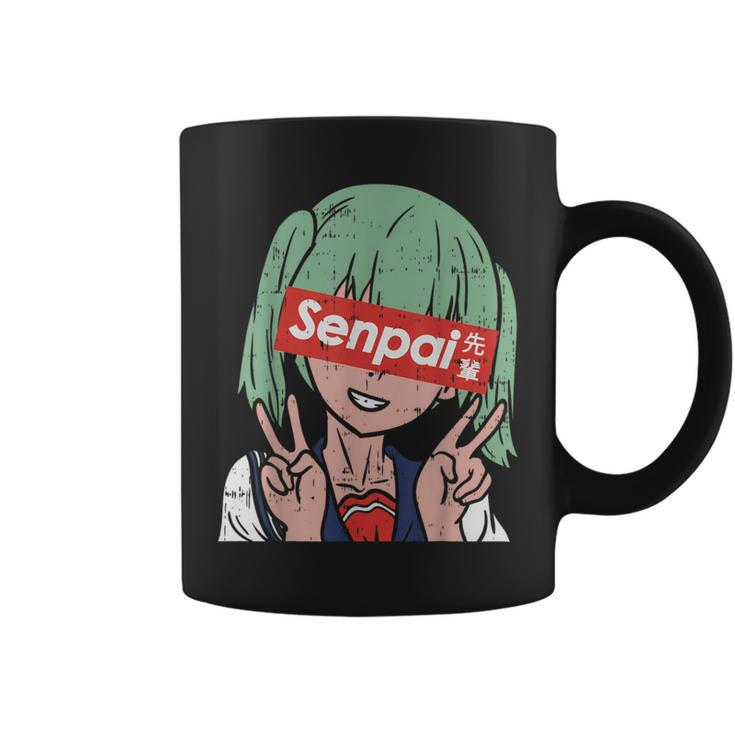 Japanese Anime School Girl Senpai Cute Notice Me Otaku Coffee Mug