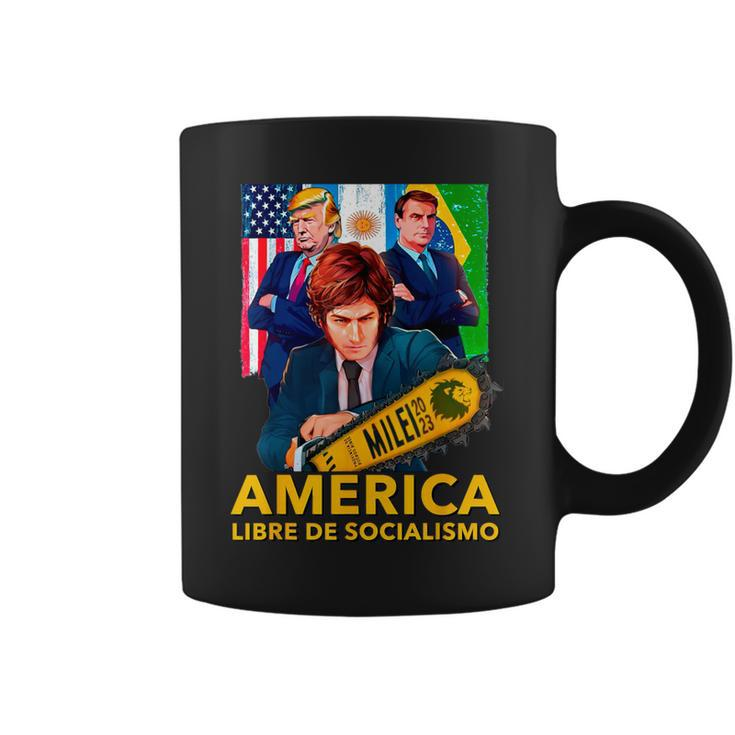 Javier Milei Presidente 2023 America Libre De Socialismo Coffee Mug