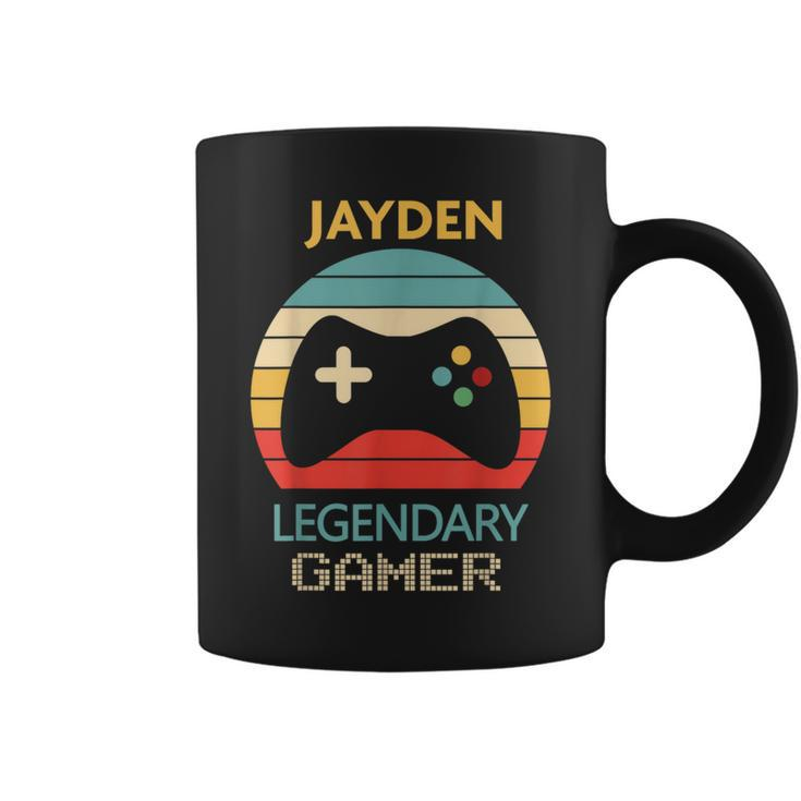 Jayden Name Personalised Legendary Gamer Coffee Mug