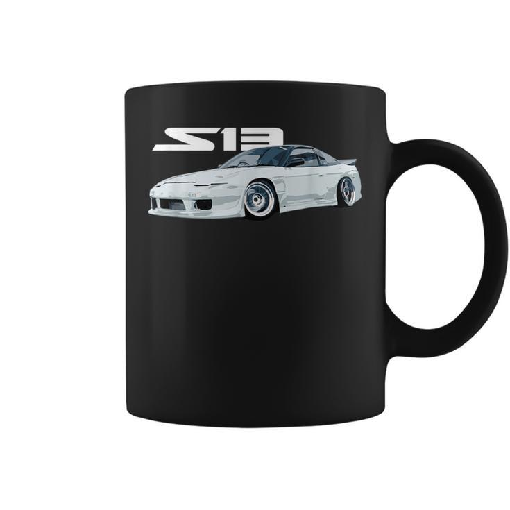 Jdm Car S13 240 Super White Drift Machine Coffee Mug